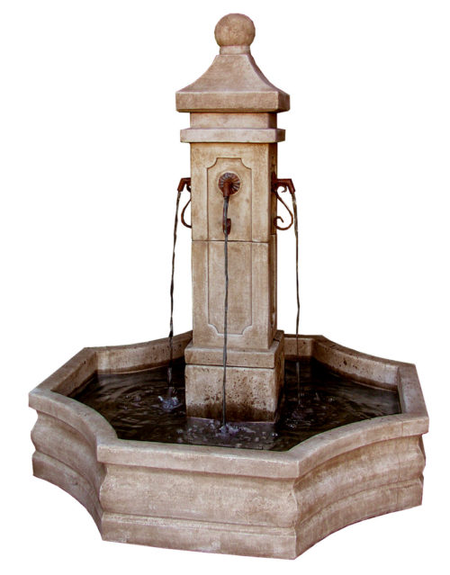 #3532 Chateau Fountain with Vintage Spouts